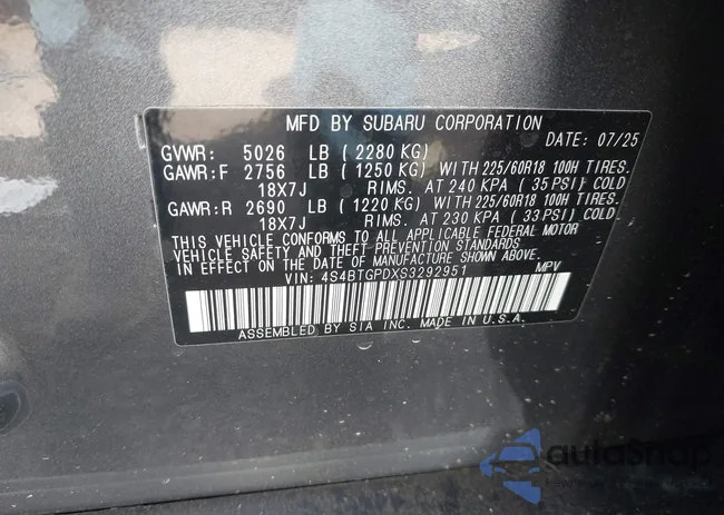 4S4BTGPDXS3292951: 43336184