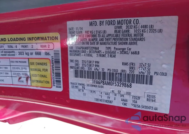 1FA6P8AM0F5329868: 43336220