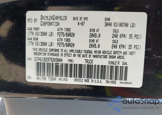 1D7HU18237S203004: 43336252