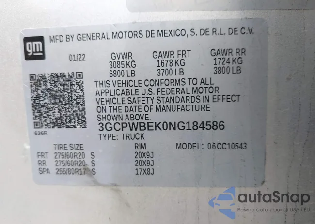 3GCPWBEK0NG184586: 43335293