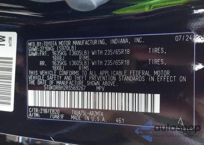 5TDKDRBH2RS569267: 43335360