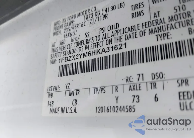 1FBZX2YM6HKA31621: 43335477