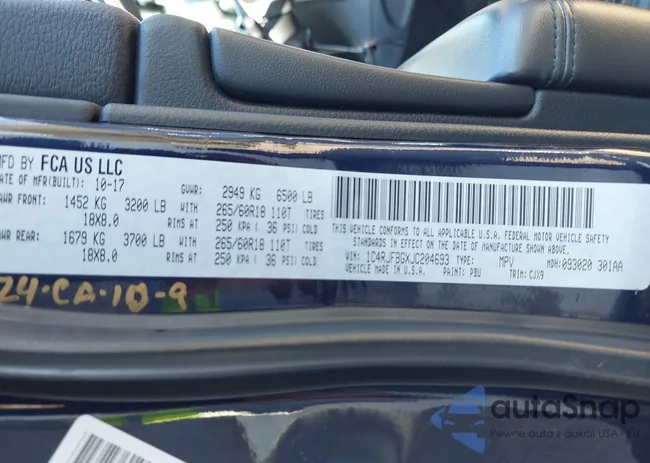 1C4RJFBGXJC204693: 43335482