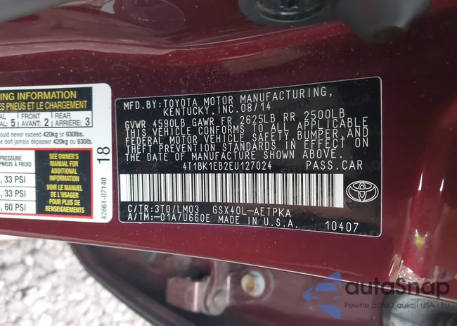 4T1BK1EB2EU127024: 43335535