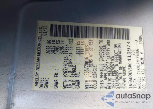 1N6AD0EV5BC419974: 43335592