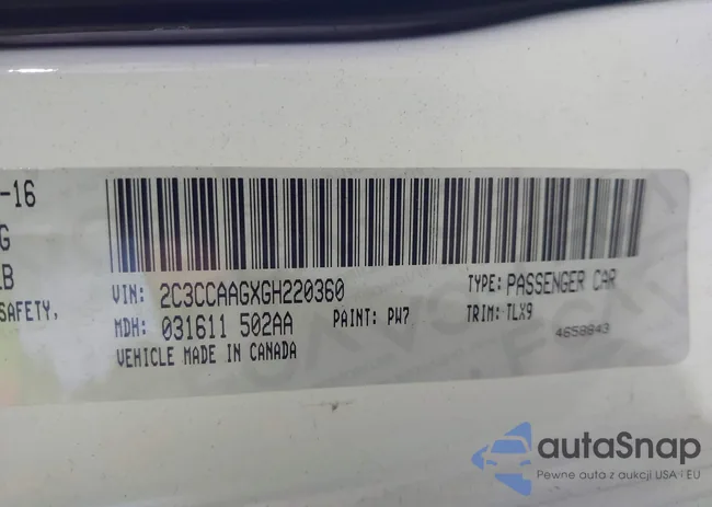 2C3CCAAGXGH220360: 43335679