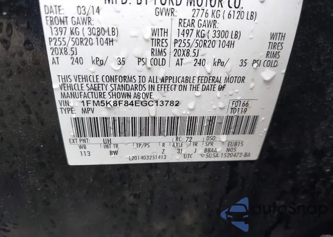 1FM5K8F84EGC13782: 43336699