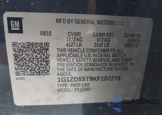 1G1ZD5ST9KF107279: 43336845