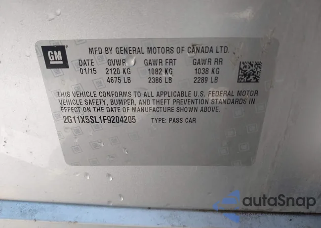 2G11X5SL1F9204205: 43336878