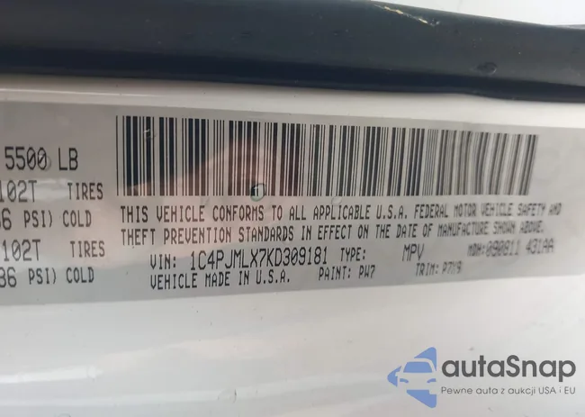 1C4PJMLX7KD309181: 43336886