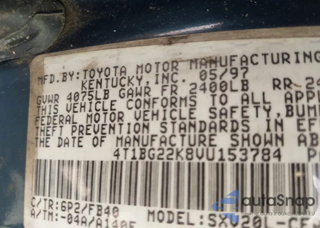 4T1BG22KBVU153784: 43336901