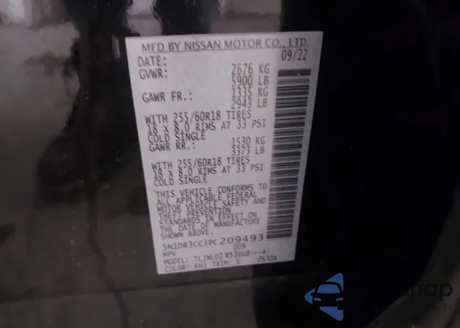 5N1DR3CC3PC209493: 43336949