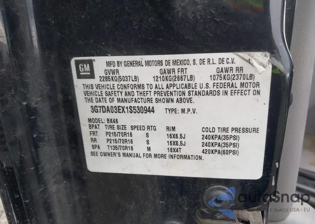 3G7DA03EX1S530944: 43337022