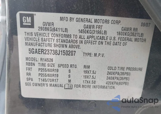 5GAER23738J150207: 43337166