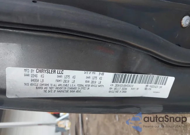 2B3KA33V89H534310: 43337182