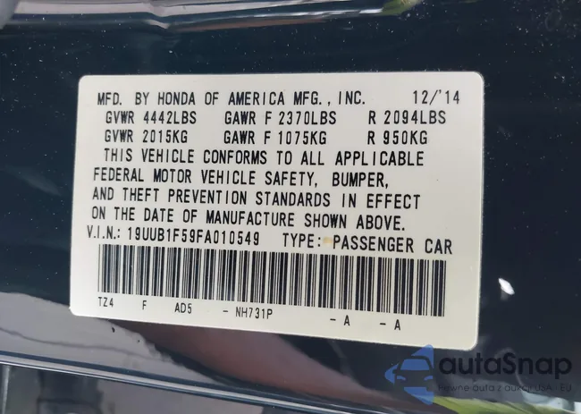 19UUB1F59FA010549: 43337208