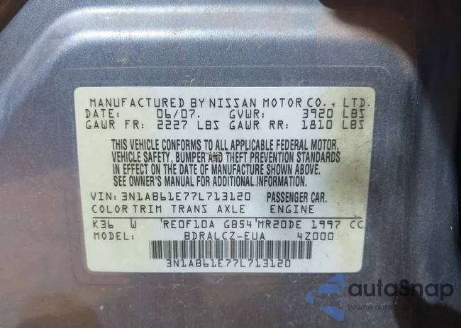 3N1AB61E77L713120: 43337270