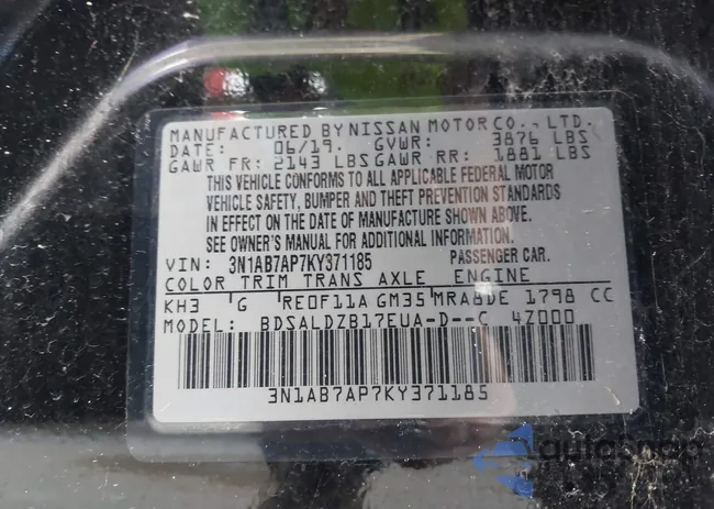 3N1AB7AP7KY371185: 43336310