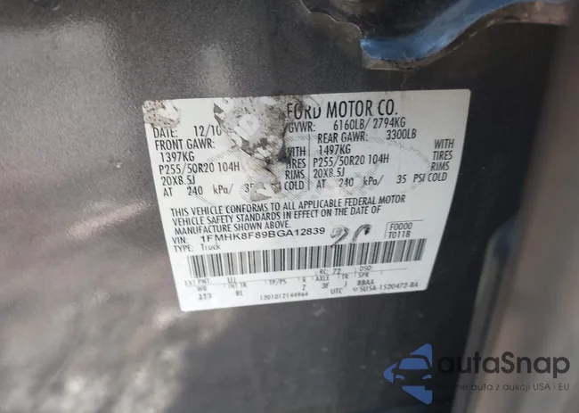 1FMHK8F89BGA12839: 43336345