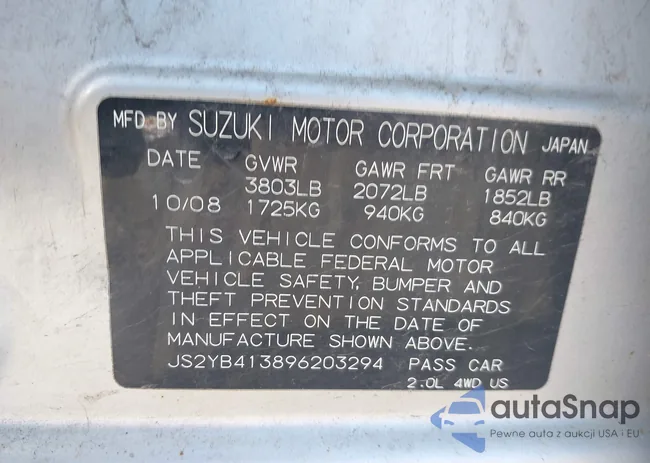 JS2YB413896203294: 43336468