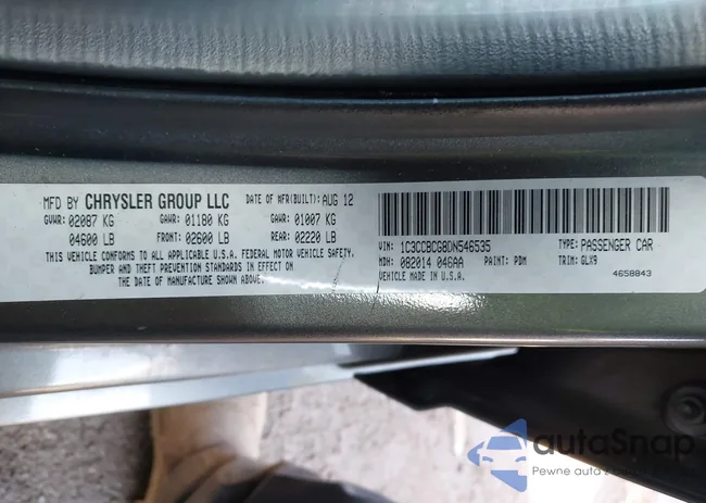 1C3CCBCG8DN546535: 43336486