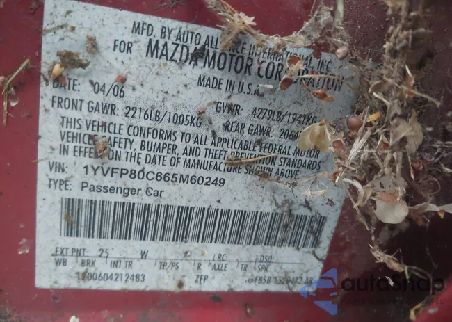 1YVFP80C665M60249: 43336647