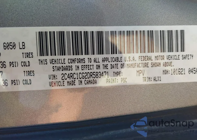 2C4RC1CG2DR583471: 43337707