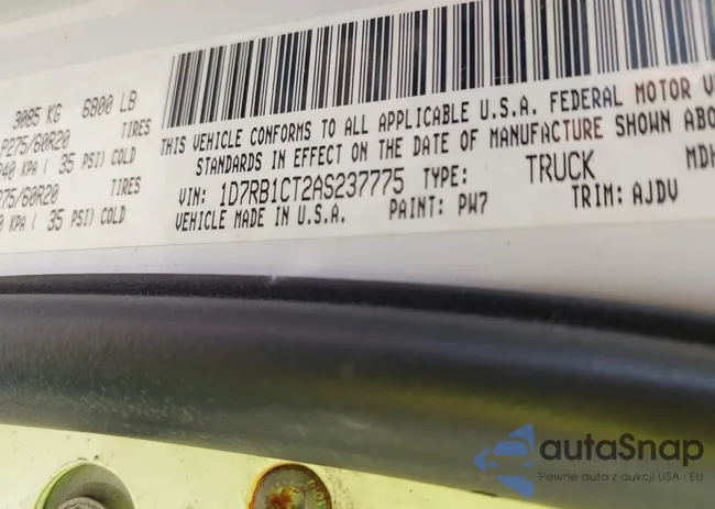 1D7RB1CT2AS237775: 43337800