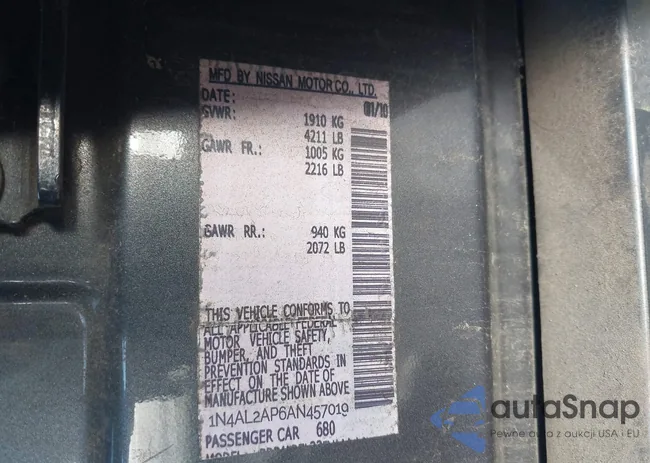 1N4AL2AP6AN457019: 43337875