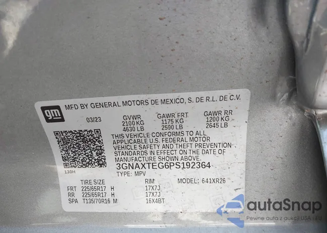 3GNAXTEG6PS192364: 43337918