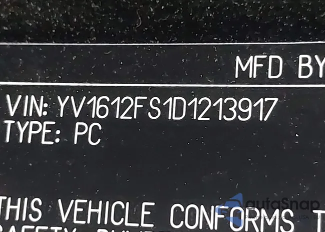 YV1612FS1D1213917: 43338033