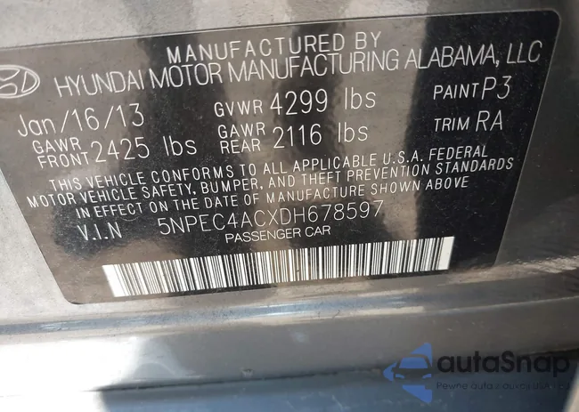 5NPEC4ACXDH678597: 43338042