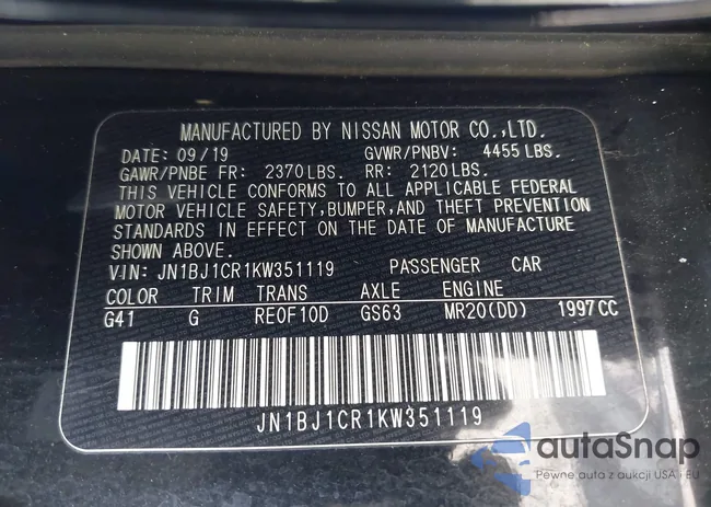 JN1BJ1CR1KW351119: 43338059