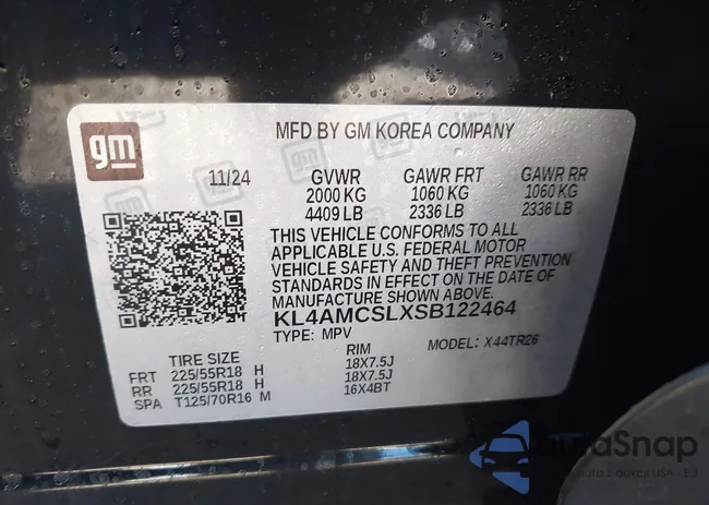 KL4AMCSLXSB122464: 43338065