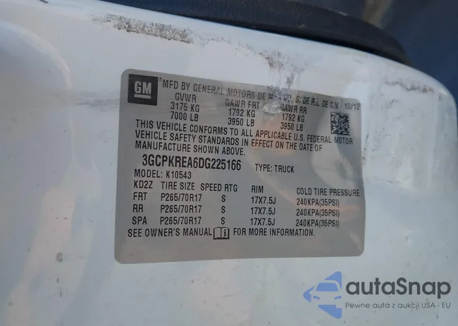 3GCPKREA6DG225166: 43338139