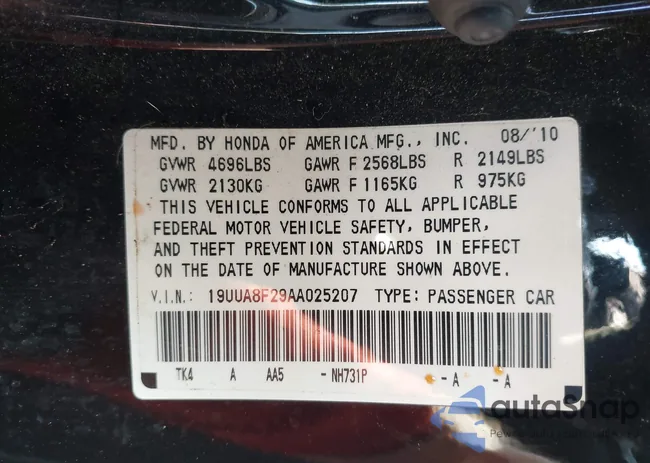 19UUA8F29AA025207: 43337288