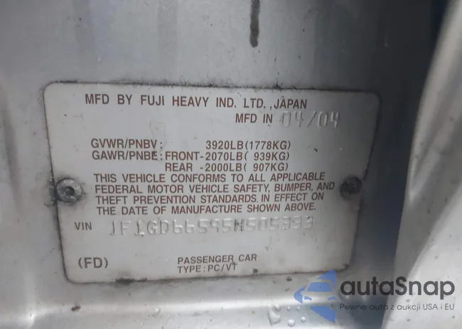 JF1GD66595H505333: 43337291