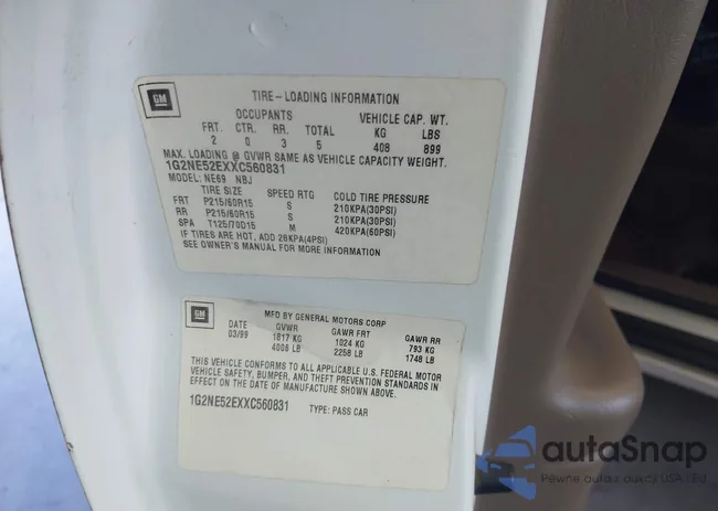 1G2NE52EXXC560831: 43337296