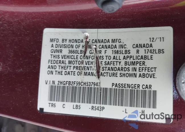 2HGFB2F59CH537941: 43337508