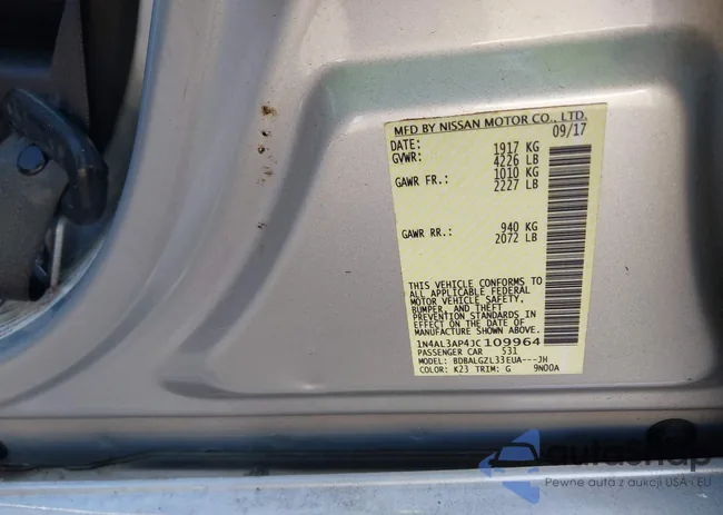 1N4AL3AP4JC109964: 43337663