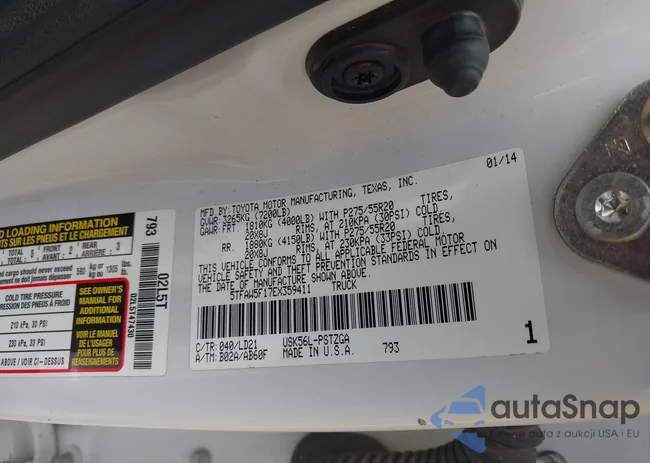 5TFAW5F17EX359411: 43338792