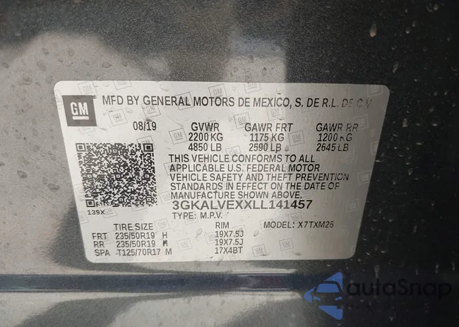 3GKALVEXXLL141457: 43338915