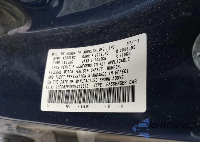 1HGCR2F36DA248612: 43338950