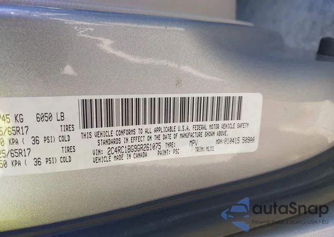 2C4RC1BG9GR261075: 43338980