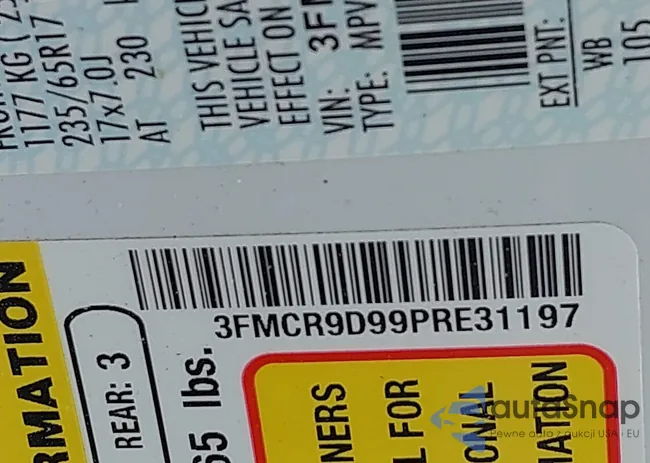 3FMCR9D99PRE31197: 43339000