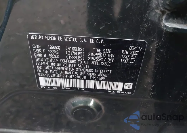 3CZRU6H74HM728066: 43339075