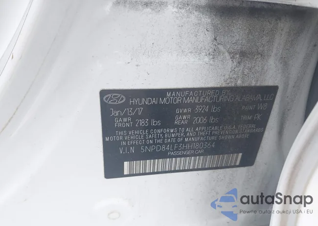 5NPD84LF3HH180364: 43339099