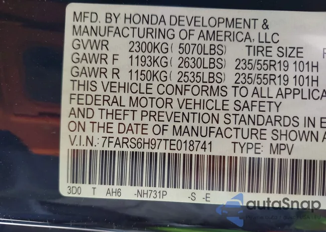 7FARS6H97TE018741: 43339154