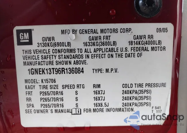 1GNEK13T96R136084: 43339186