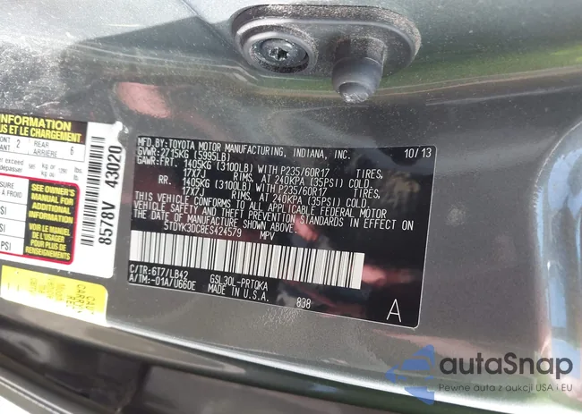 5TDYK3DC8ES424579: 43339217